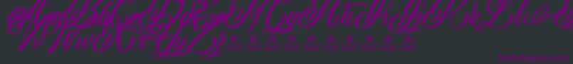 MonCherryPersonalUse Font – Purple Fonts on Black Background