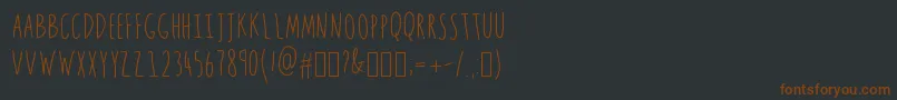 PencilSharp-fontti – ruskeat fontit mustalla taustalla