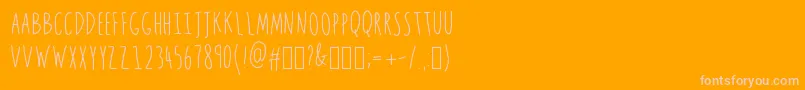 PencilSharp-Schriftart – Rosa Schriften auf orangefarbenem Hintergrund