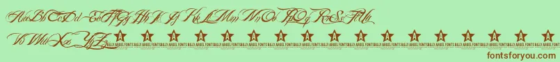 BillyArgelTrial Font – Brown Fonts on Green Background