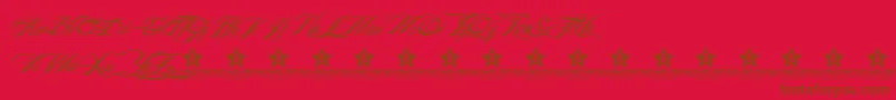 BillyArgelTrial Font – Brown Fonts on Red Background