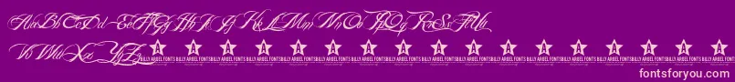 BillyArgelTrial Font – Pink Fonts on Purple Background