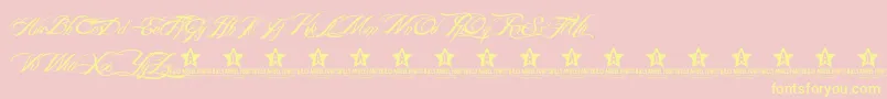 BillyArgelTrial Font – Yellow Fonts on Pink Background