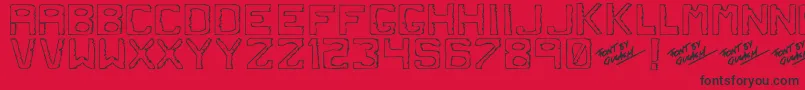 Dirtyd Font – Black Fonts on Red Background