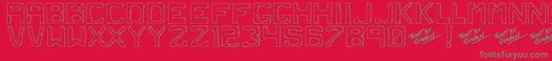 Dirtyd Font – Gray Fonts on Red Background