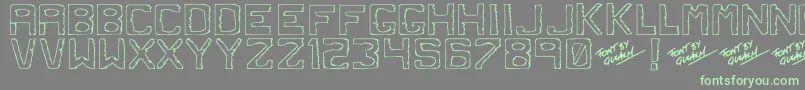 Dirtyd Font – Green Fonts on Gray Background