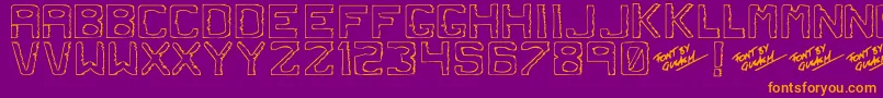 Dirtyd Font – Orange Fonts on Purple Background