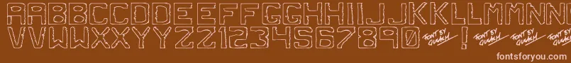 Dirtyd Font – Pink Fonts on Brown Background