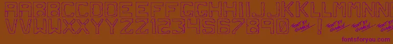 Dirtyd Font – Purple Fonts on Brown Background