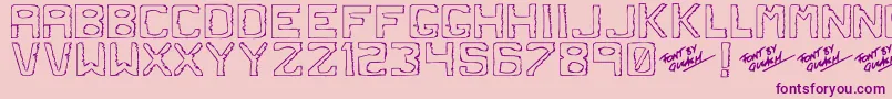 Dirtyd Font – Purple Fonts on Pink Background