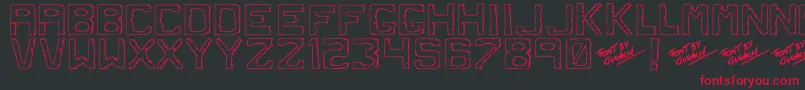Dirtyd Font – Red Fonts on Black Background