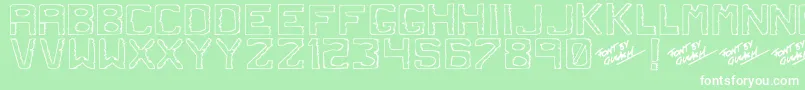 Dirtyd Font – White Fonts on Green Background