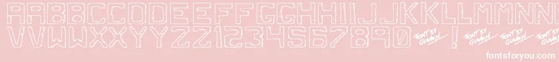 Dirtyd Font – White Fonts on Pink Background