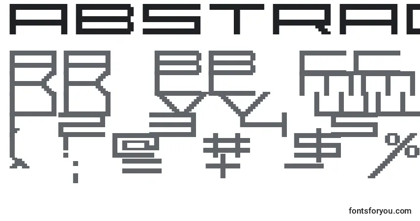 Abstractフォント–アルファベット、数字、特殊文字