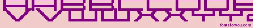 フォントAbstract – ピンクの背景に紫のフォント