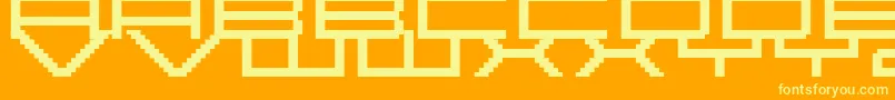 Abstract-fontti – keltaiset fontit oranssilla taustalla