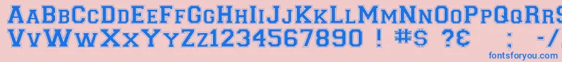 Petzinge Font – Blue Fonts on Pink Background