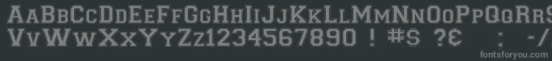 Petzinge Font – Gray Fonts on Black Background