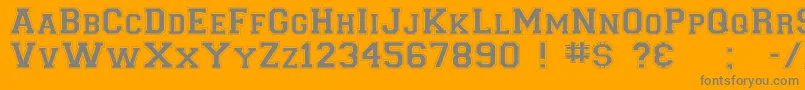 Petzinge Font – Gray Fonts on Orange Background