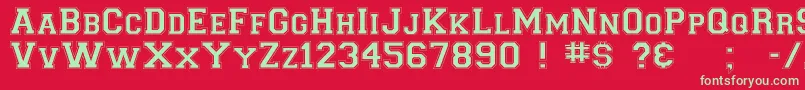 Petzinge Font – Green Fonts on Red Background