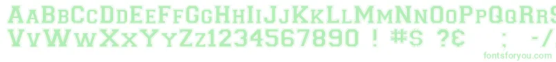 Petzinge Font – Green Fonts on White Background