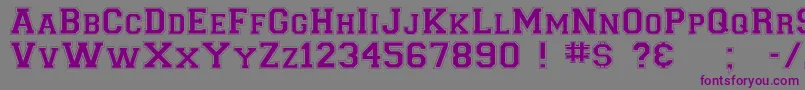 Petzinge-Schriftart – Violette Schriften auf grauem Hintergrund