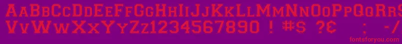 Petzinge Font – Red Fonts on Purple Background