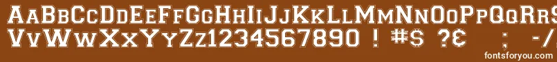 Petzinge Font – White Fonts on Brown Background
