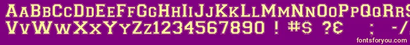 Petzinge Font – Yellow Fonts on Purple Background