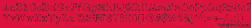 Deedeescribble Font – Black Fonts on Red Background