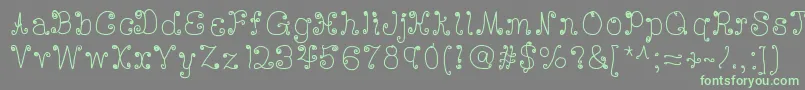 Deedeescribble Font – Green Fonts on Gray Background