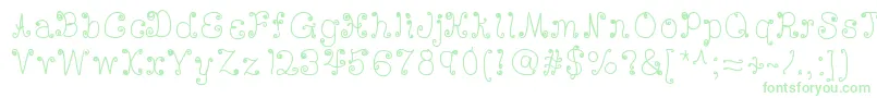 Deedeescribble Font – Green Fonts on White Background