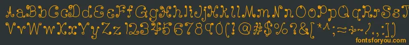 Deedeescribble Font – Orange Fonts on Black Background