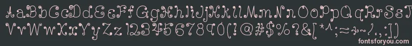 Deedeescribble Font – Pink Fonts on Black Background