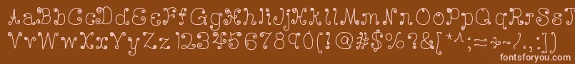 More about Deedeescribble Font Deedeescribble Font – Pink Fonts on Brown Background