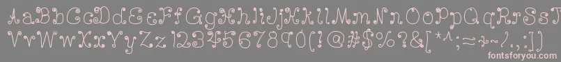 Deedeescribble Font – Pink Fonts on Gray Background