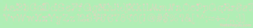 Deedeescribble Font – Pink Fonts on Green Background