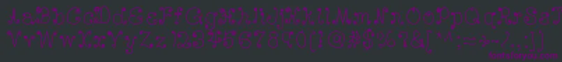 Шрифт Deedeescribble – фиолетовые шрифты на чёрном фоне