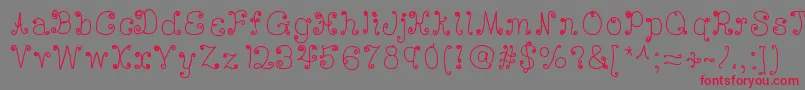 Deedeescribble Font – Red Fonts on Gray Background