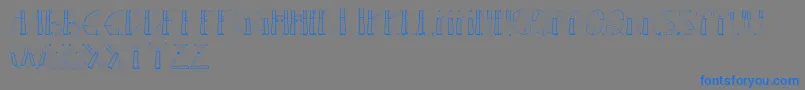 Gaze2-Schriftart – Blaue Schriften auf grauem Hintergrund
