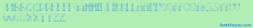 fuente Gaze2 – Fuentes Azules Sobre Fondo Verde