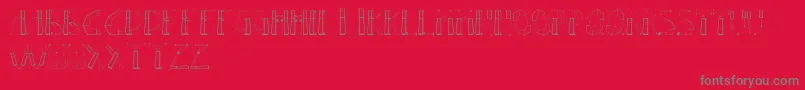 Gaze2-fontti – harmaat kirjasimet punaisella taustalla