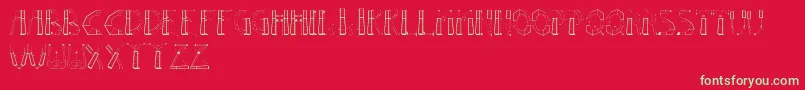 フォントGaze2 – 赤い背景に緑の文字