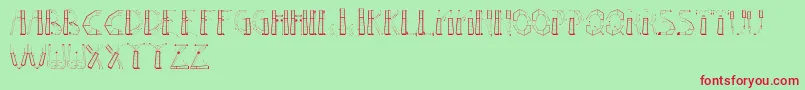 Gaze2 Font – Red Fonts on Green Background