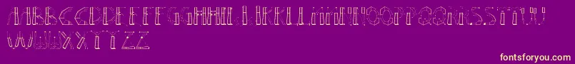 Gaze2 Font – Yellow Fonts on Purple Background