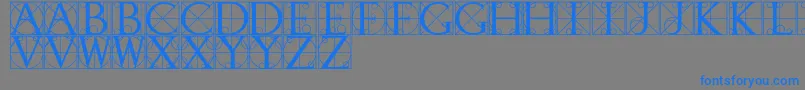 WalrodRegular Font – Blue Fonts on Gray Background
