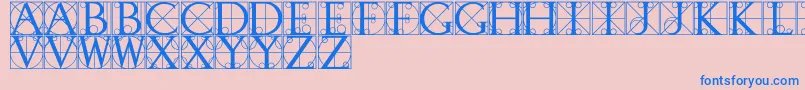 WalrodRegular Font – Blue Fonts on Pink Background