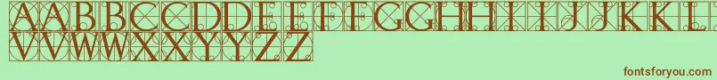 WalrodRegular Font – Brown Fonts on Green Background