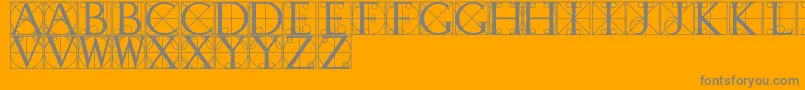 WalrodRegular Font – Gray Fonts on Orange Background