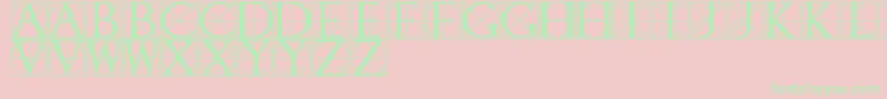 WalrodRegular Font – Green Fonts on Pink Background